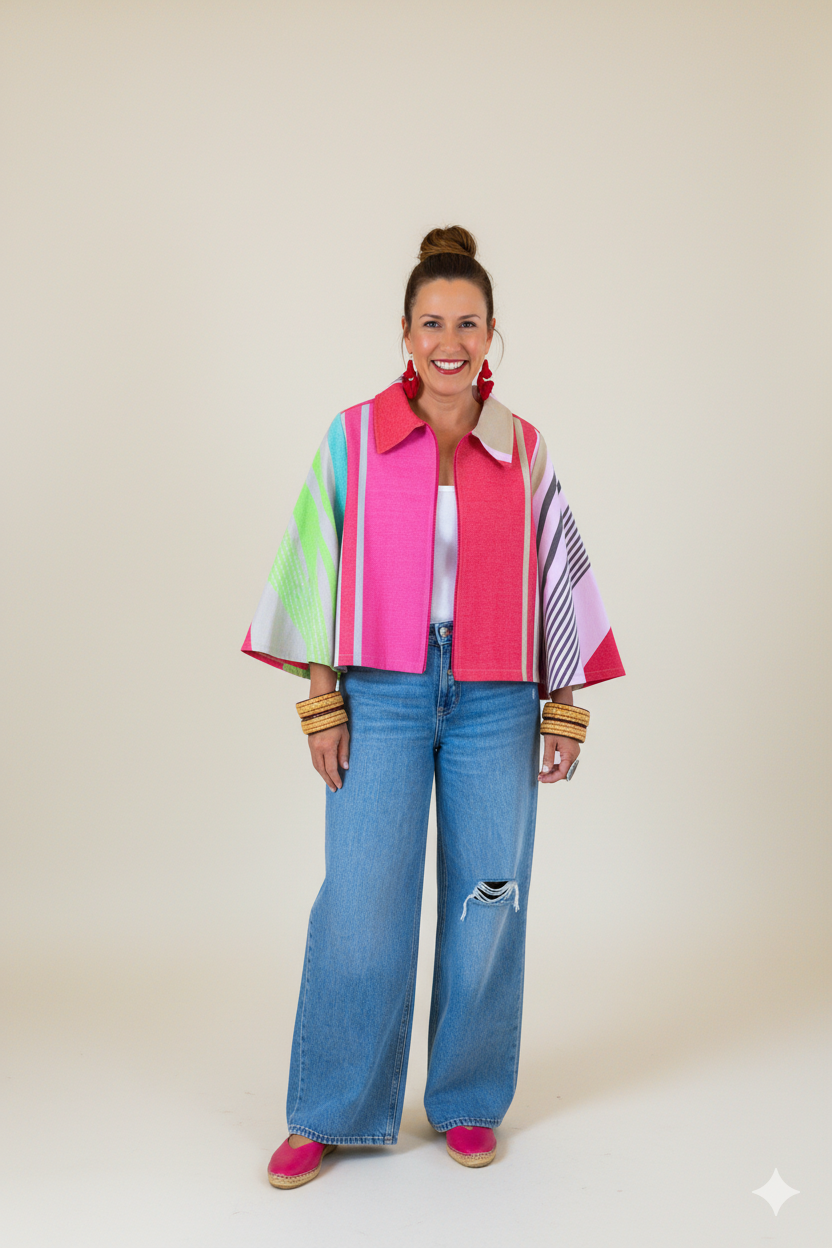 Chamarra Tilcajete, moda artesanal (pieza única) - Nativa de Corazón