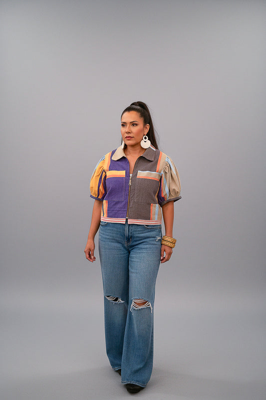 Chamarra Guzío, moda artesanal (pieza única) - Nativa de Corazón