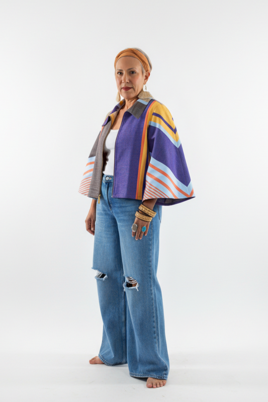 Chamarra Tilcajete, moda artesanal (pieza única) - Nativa de Corazón