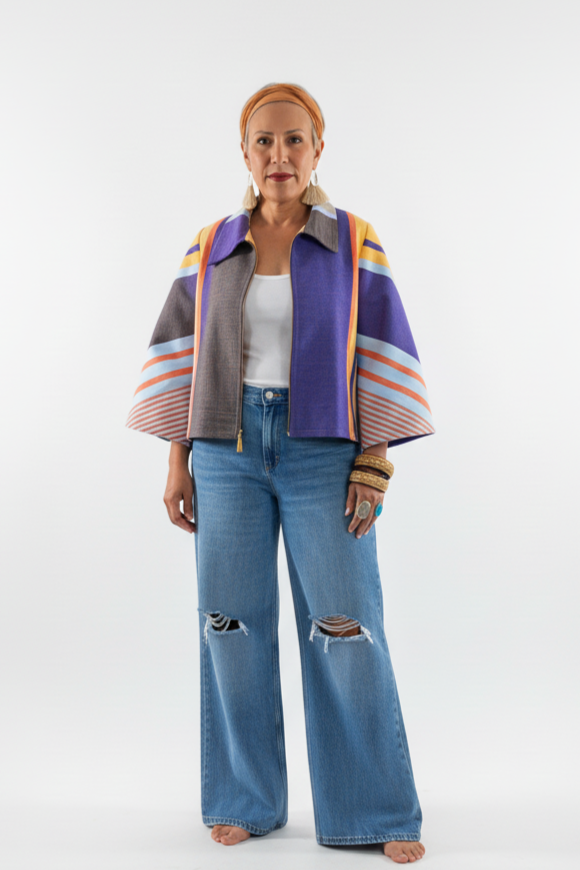 Chamarra Tilcajete, moda artesanal (pieza única) - Nativa de Corazón