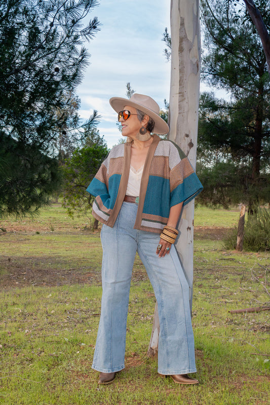 Kimono Estelar, moda artesanal (pieza única) - Nativa de Corazón