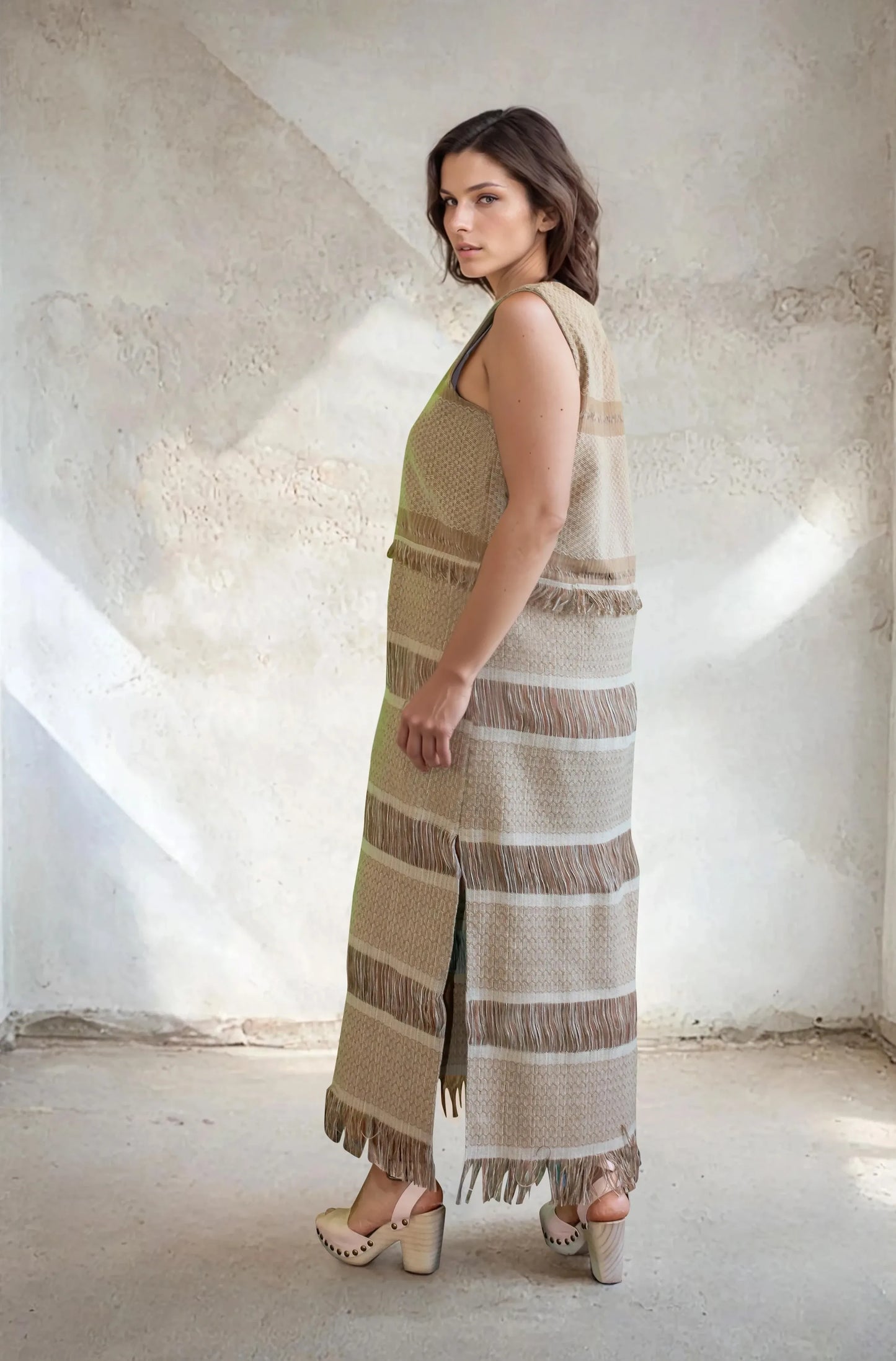 Vestido Raíces, artesanal (pieza única)