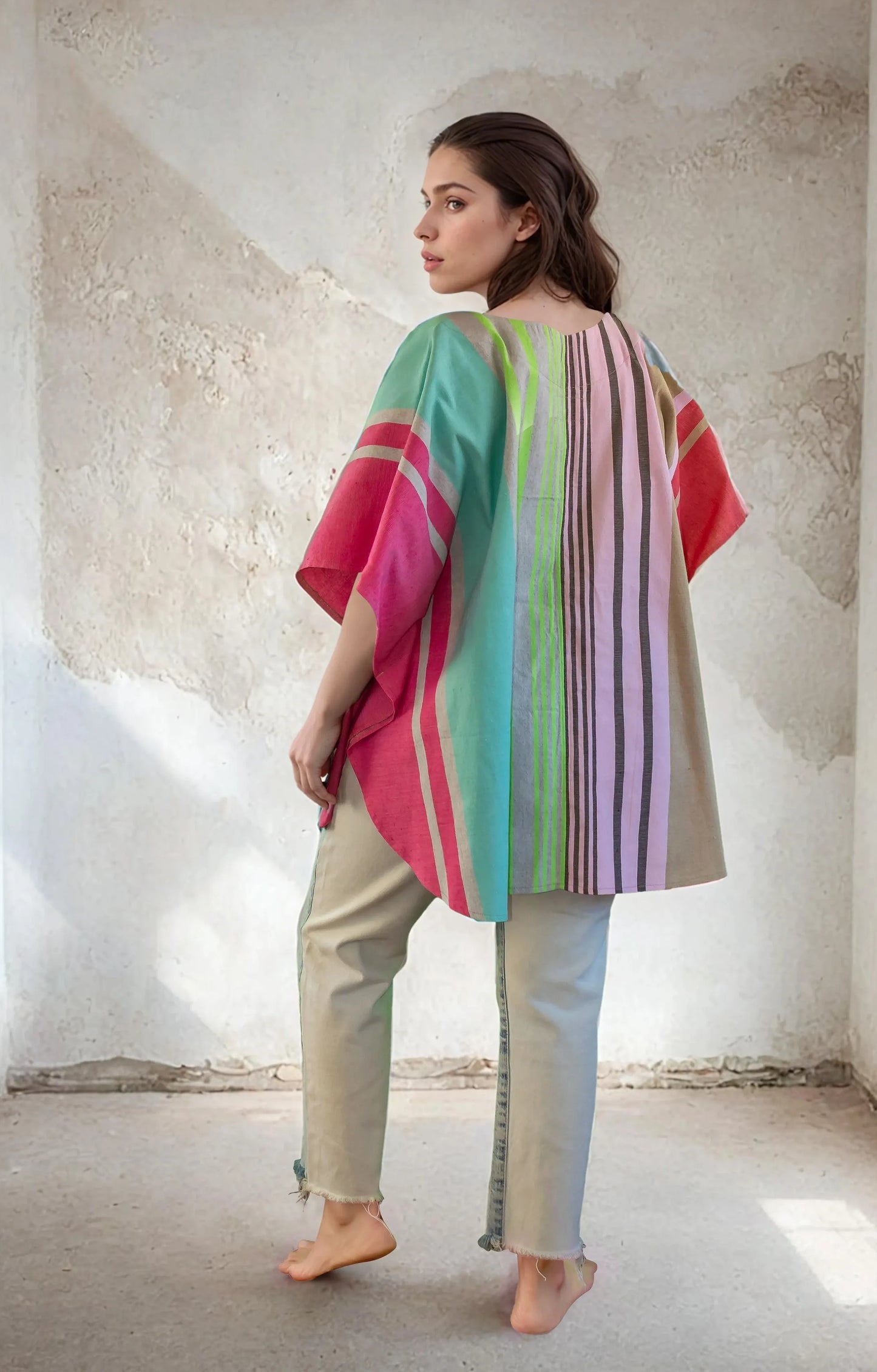 Poncho Ocotlán, artesanal (pieza única)