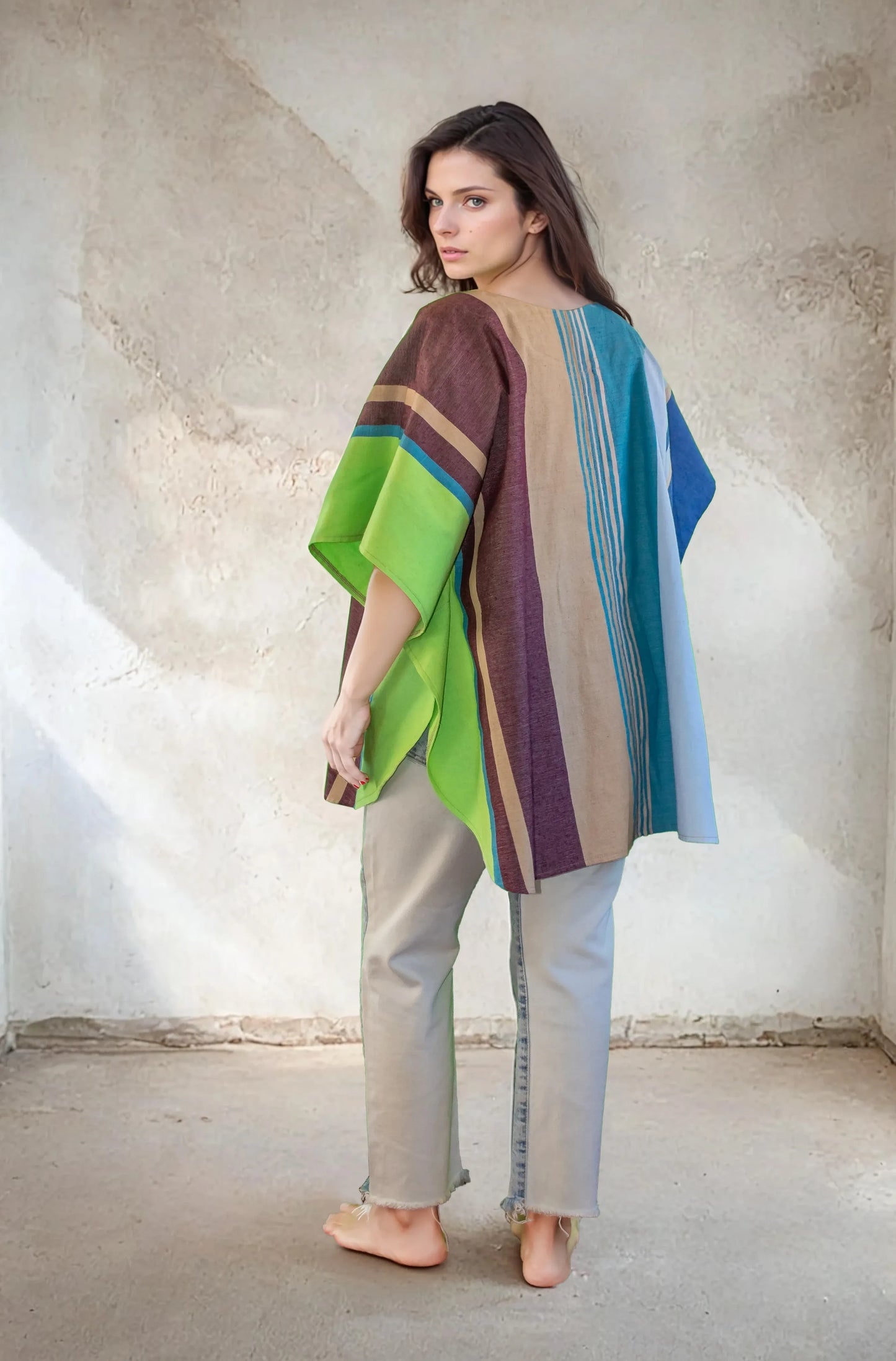 Poncho Ocotlán, artesanal (pieza única)