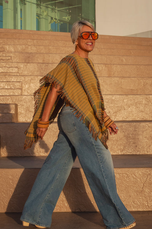 Poncho Nexo, moda artesanal (piezas únicas) - Nativa de Corazón