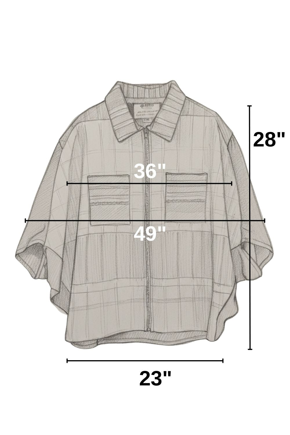 Boceto del diseño del ponco Nexo, incluyendo sus medidas.