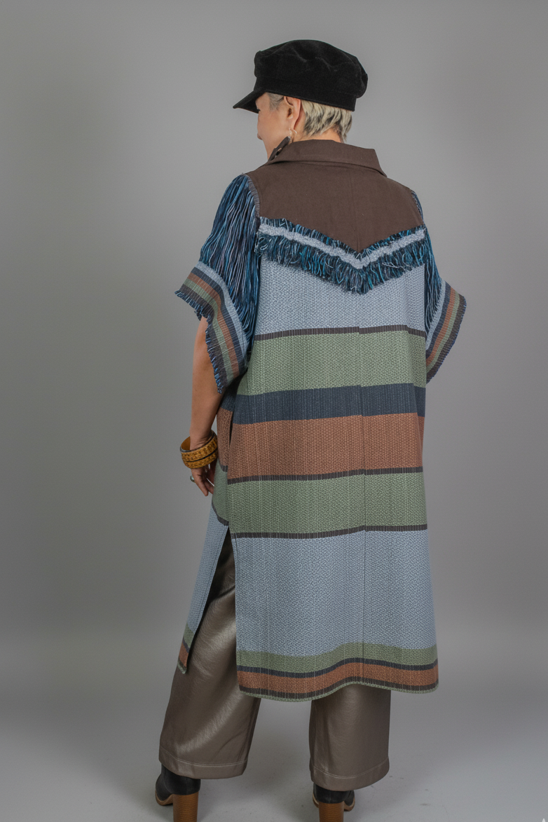 Chaleco Alba con cactus, moda artesanal (pieza única)