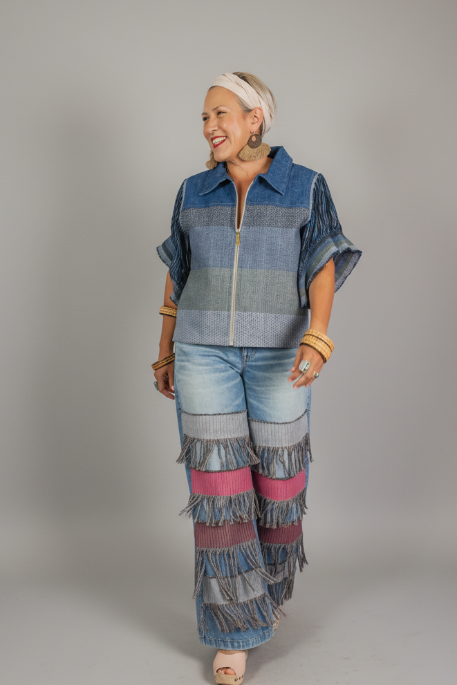 Chamarra Firmamento, moda artesanal (pieza única)