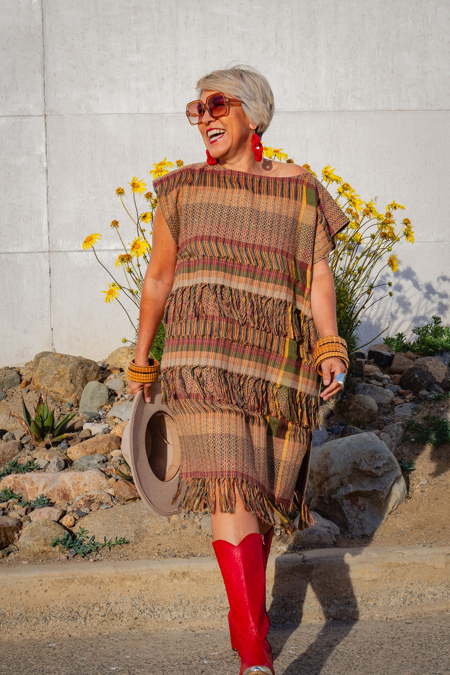 Huipil Nexo con flecos, moda artesanal (pieza única) - Nativa de Corazón