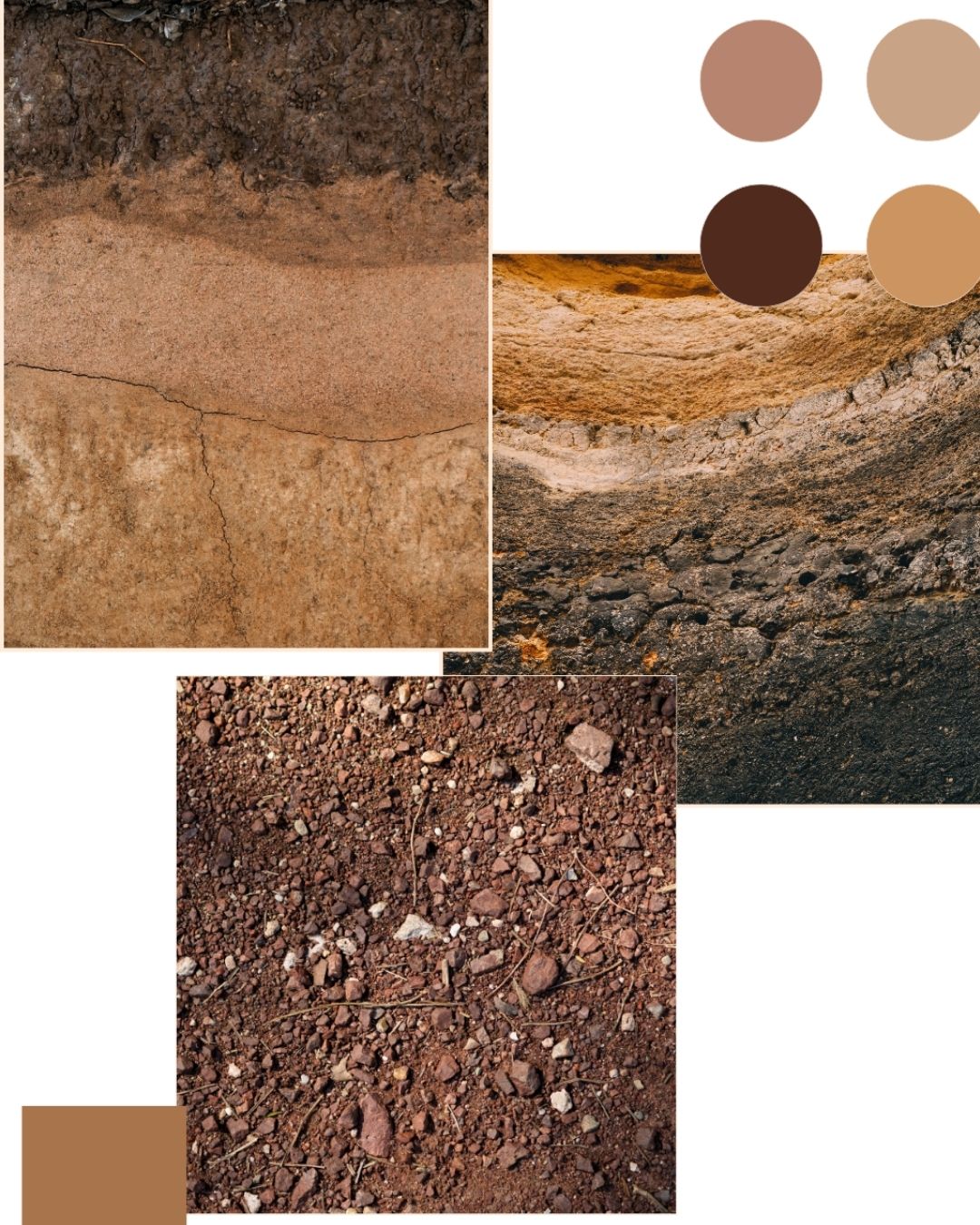 La naturaleza siempre ha sido la principal inspiración de colores para los textiles. Aquí se muetras los tonos de la tierra que inspiraron una nueva base en el telar de pedal.