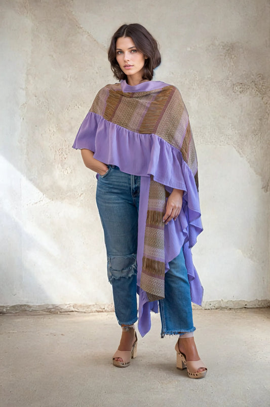 Ruana Raíces, artesanal (pieza única)