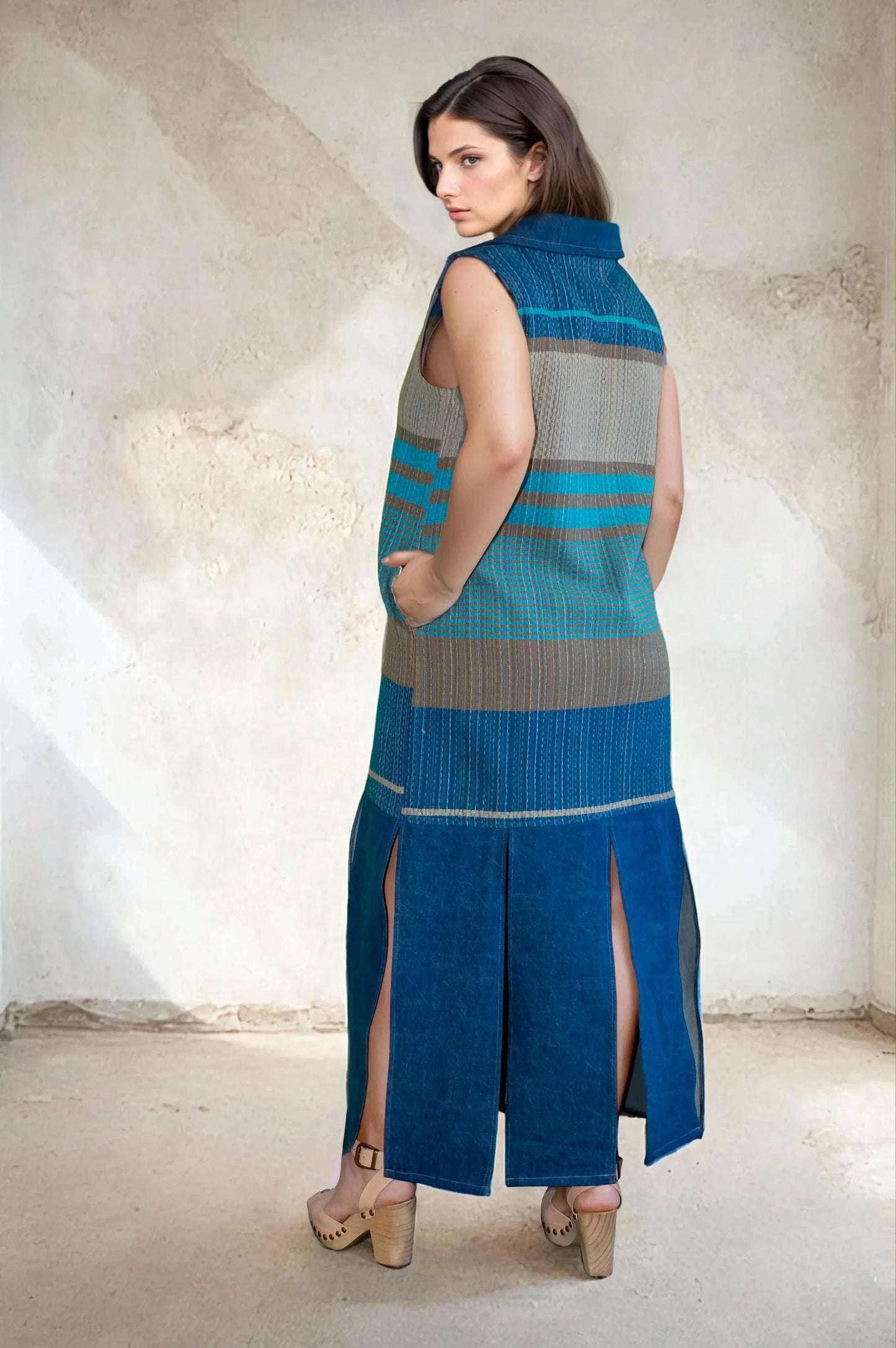 Vestido Chara Plus, artesanal (pieza única)