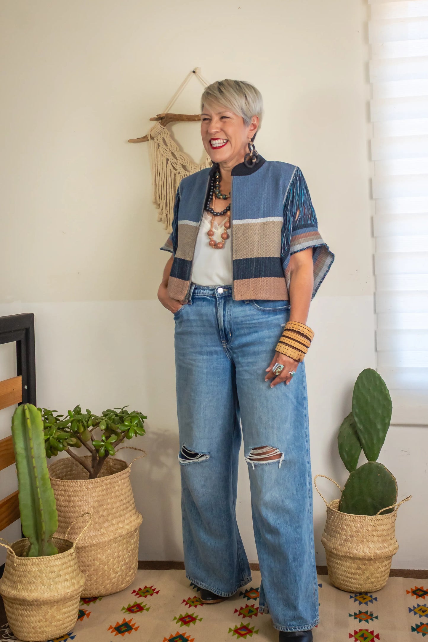 Chamarra Raíces, artesanal (pieza única)