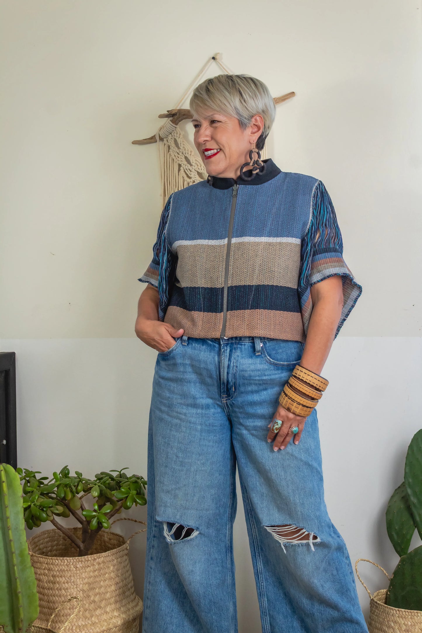 Chamarra Raíces, artesanal (pieza única)