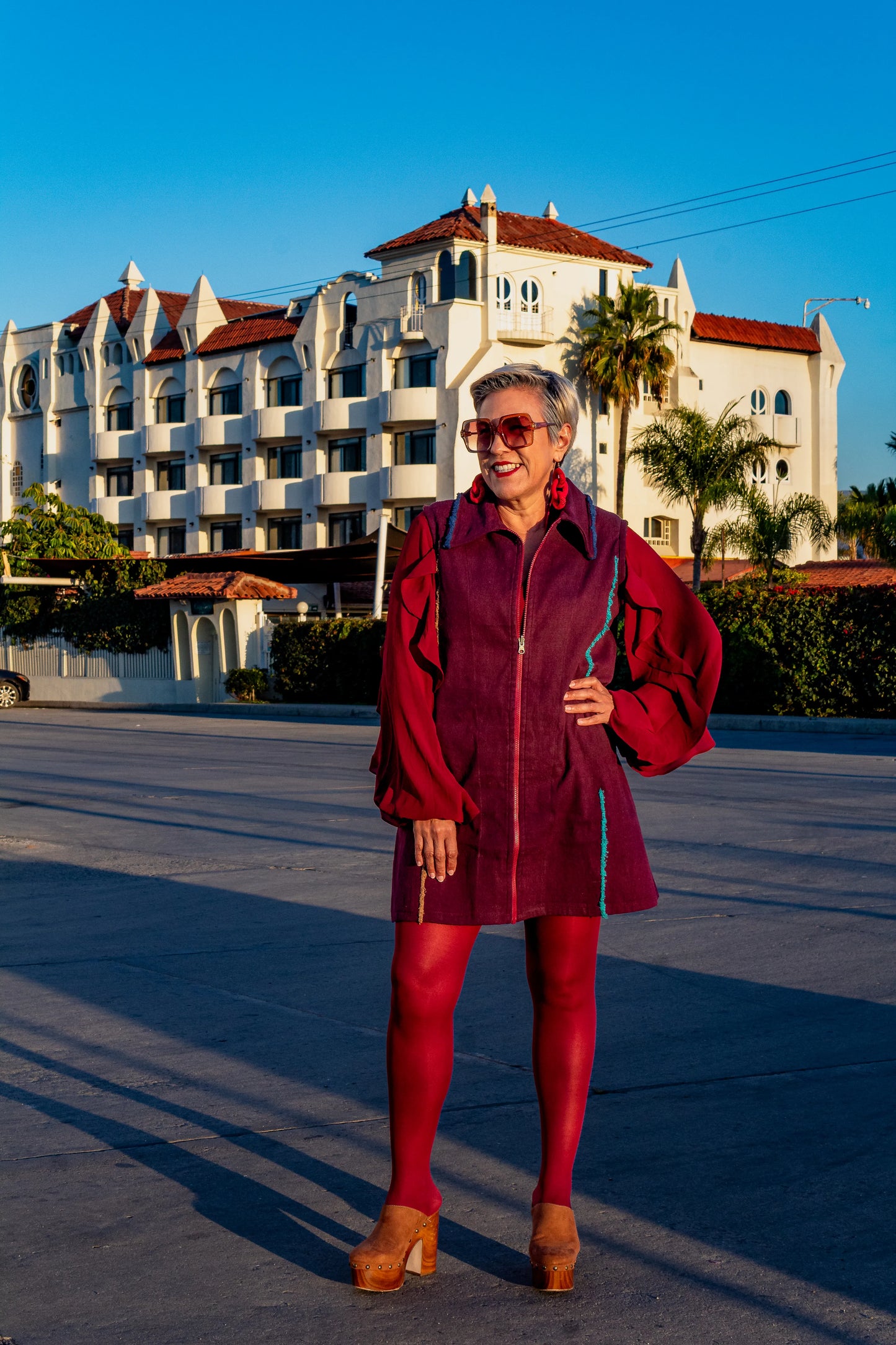 Chaleco Borreguito con cierre, moda artesanal (pieza única)