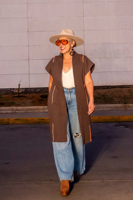 Chaleco Borreguito, moda artesanal (pieza única)