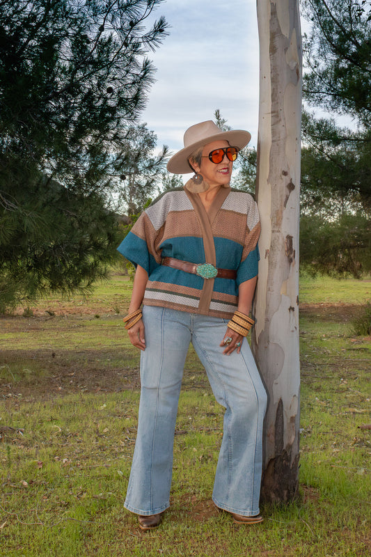 Kimono Estelar, moda artesanal (pieza única) - Nativa de Corazón