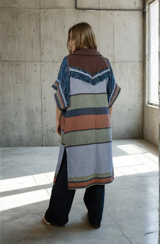 Chaleco Alba con cactus, moda artesanal (pieza única) - Nativa de Corazón