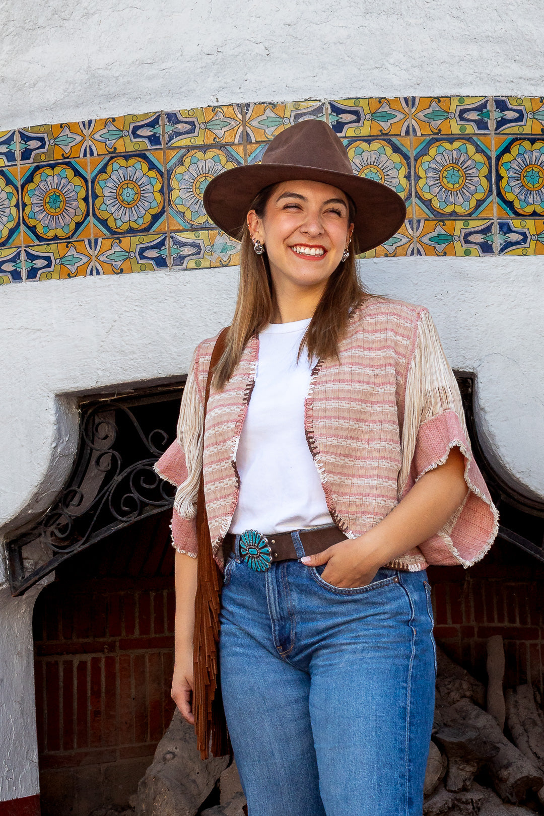 Torera Prisma salmón | Moda Mexicana artesanal, pieza única