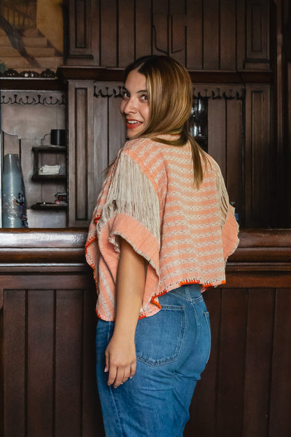Torera Prisma Naranja | Moda Mexicana artesanal, pieza única