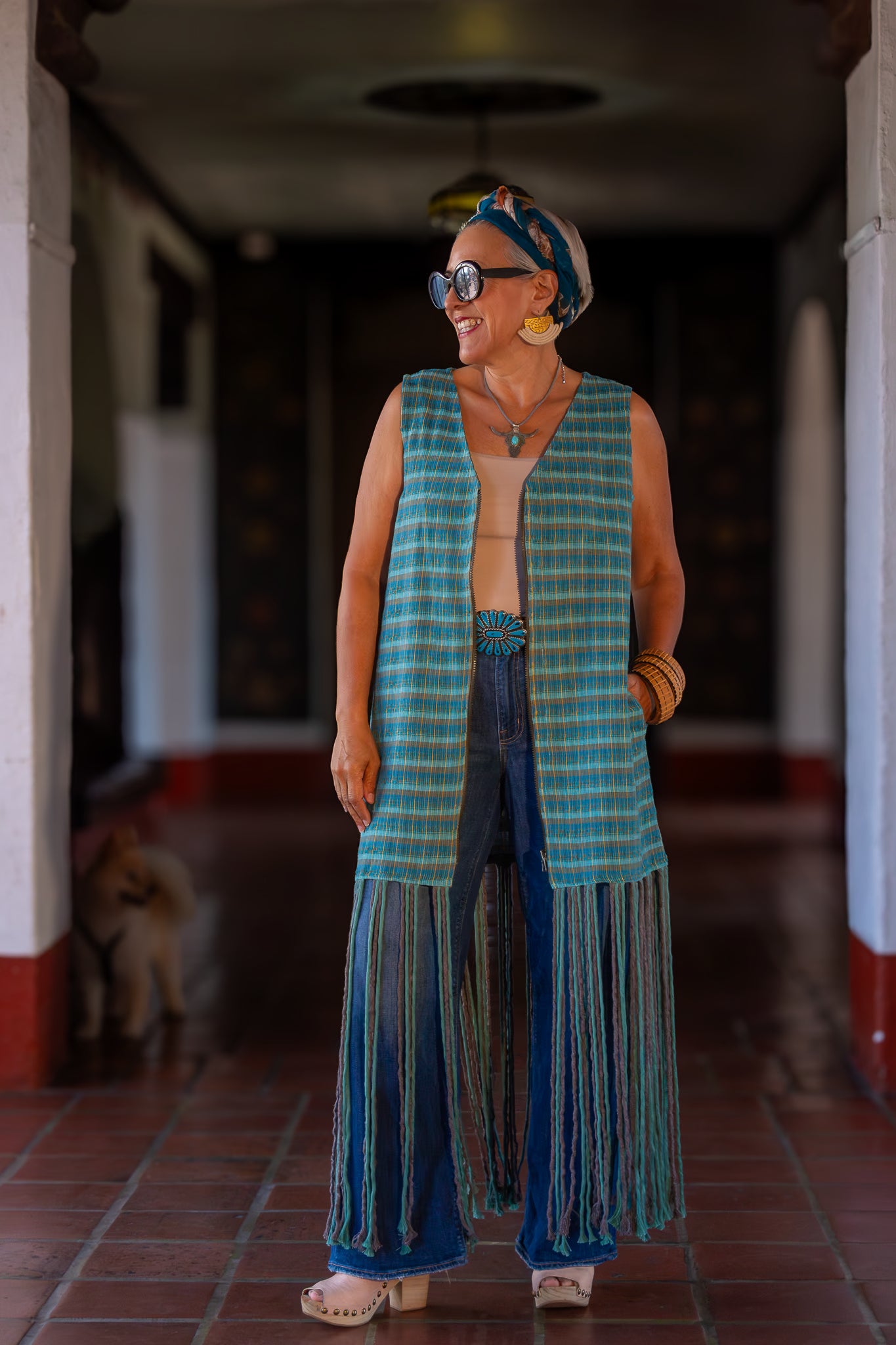 Vestido Pavón con macramé y cierre PAV23 | Moda Artesanal Mexicana