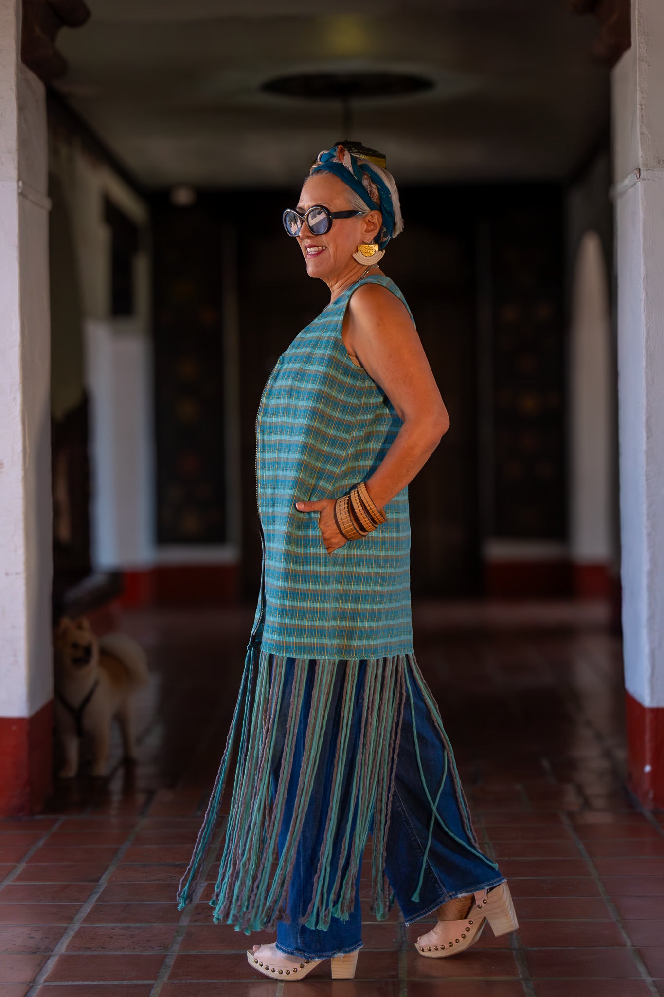 Vestido Pavón con macramé y cierre PAV23 | Moda Artesanal Mexicana