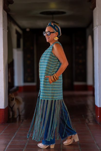Vestido Pavón con macramé y cierre PAV23 | Moda Artesanal Mexicana